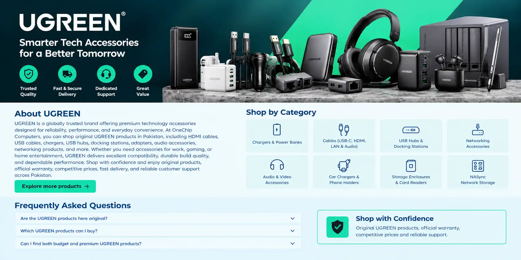 UGREEN: Smarter Tech Accessories for a Better Tomorrow. Power banks, chargers, cables, hubs, headphones and NAS storage.