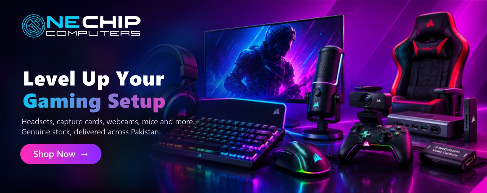 Level Up Your Gaming Setup - gaming gear at OneChip Computers
