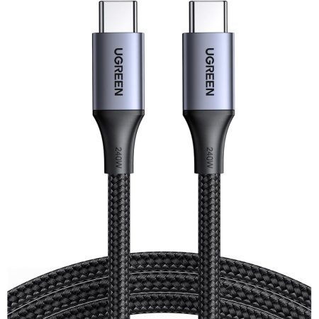 UGREEN 90440 TYPE-C TO C CABLE ALUMINIUM BRAIDE 240W 2M