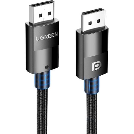 UGREEN 80394 DISPLAY PORT 1.4 MALE TO MALE 8K BRAIDED CABLE 5M