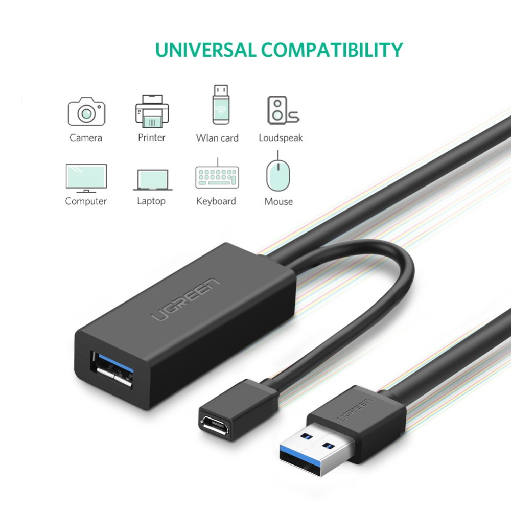 6 - One Chip Computers REEN 20827 USB 3.0 Active Extension Cable 10M - High Speed