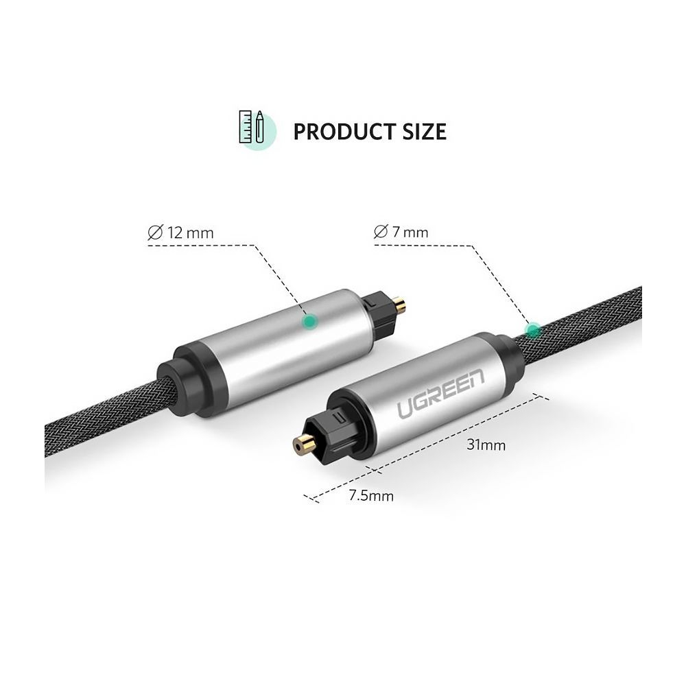 UGREEN-10771-TOSLINK-OPTICAL-AUDIO-CABLE-3M6 - One Chip Computers