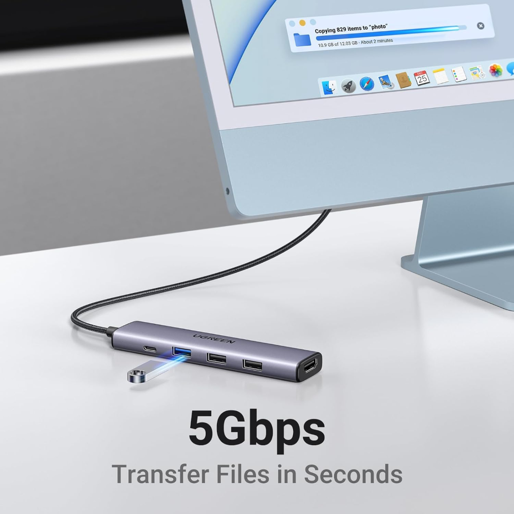 UGREEN-15495-Revodok-105-USB-C-Hub-5-in-1-Multiport-Adapter4 - One Chip Computers