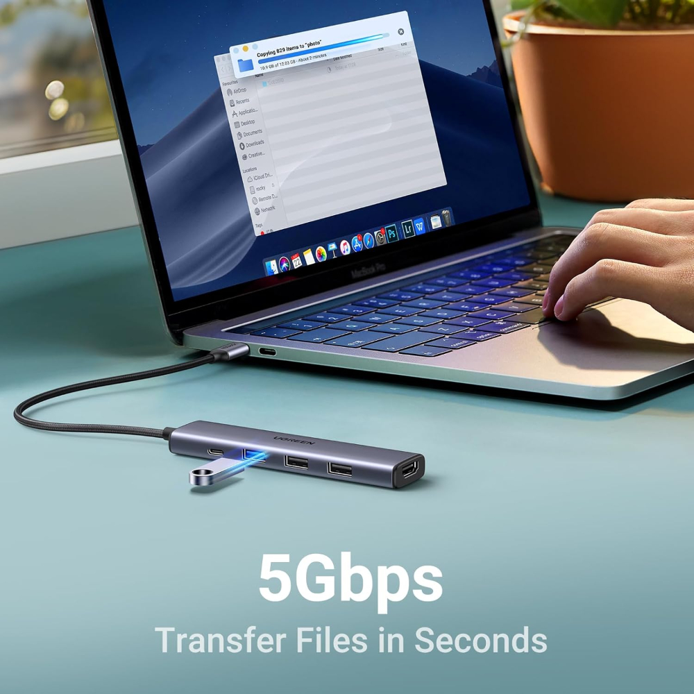 UGREEN-15495-Revodok-105-USB-C-Hub-5-in-1-Multiport-Adapter9 - One Chip Computers