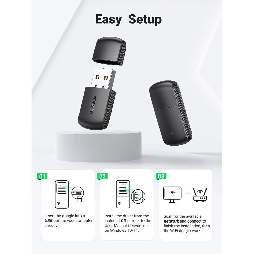 UGREEN-20204-AC650-Dual-Band-USB-WiFi-Dongle-Mini-Wireless-4 - One Chip Computers