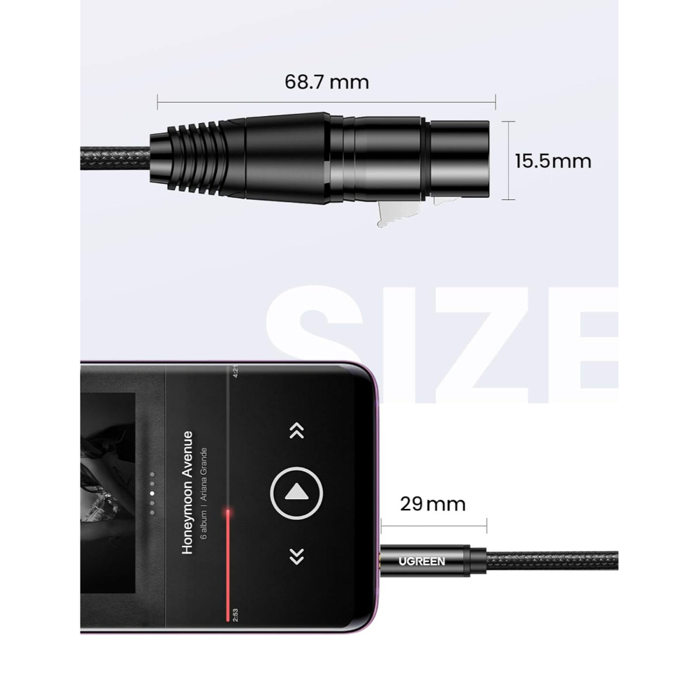 UGREEN-20244-35mm-to-XLR-Male-to-XLR-Female-Microphone-Cable-05 - One Chip Computers