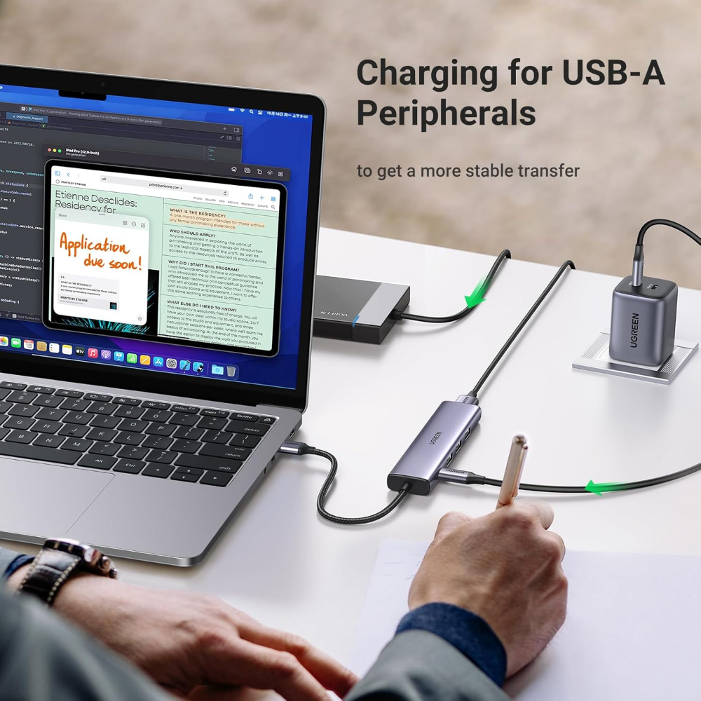 UGREEN-20805-USB-30-Hub-4-Ports-Aluminum-Ultra-Slim-Adapter-04 - One Chip Computers