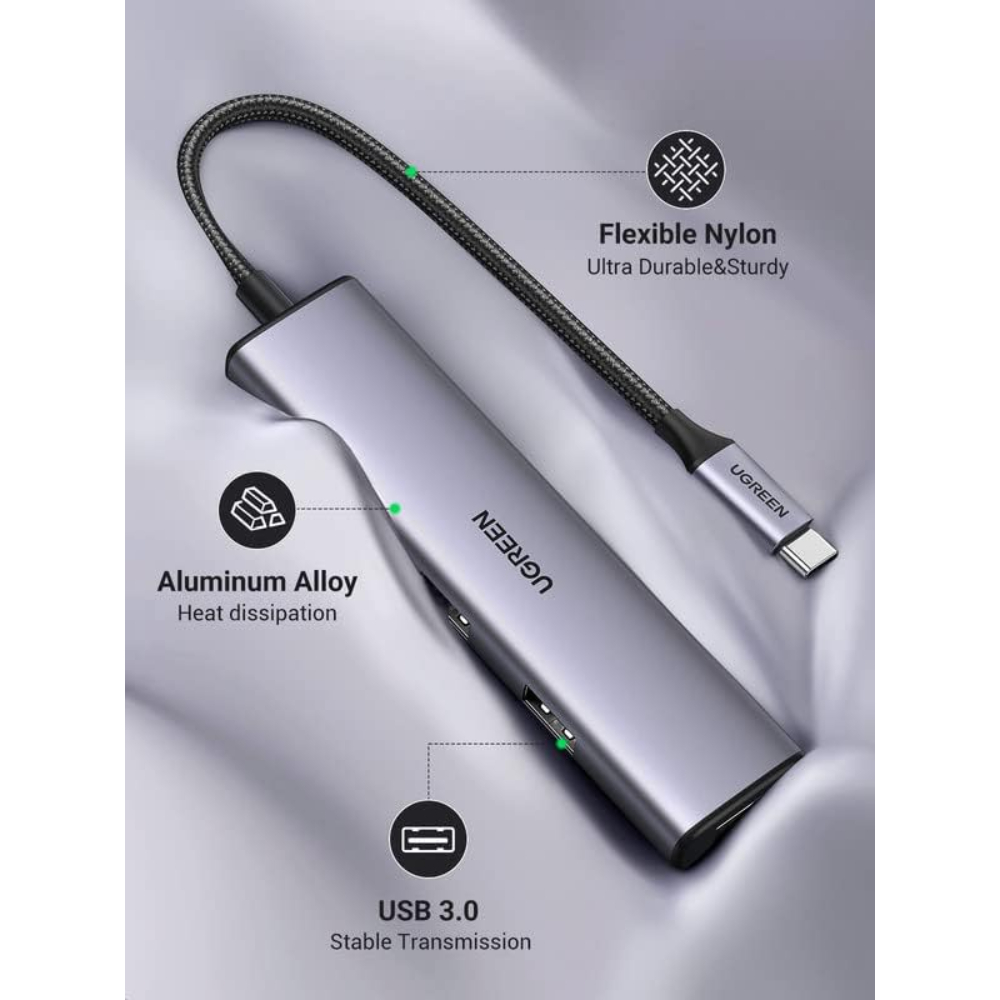 UGREEN-20841-Aluminum-4-in-1-USB-C-to-USB-30-Hub-04 - One Chip Computers