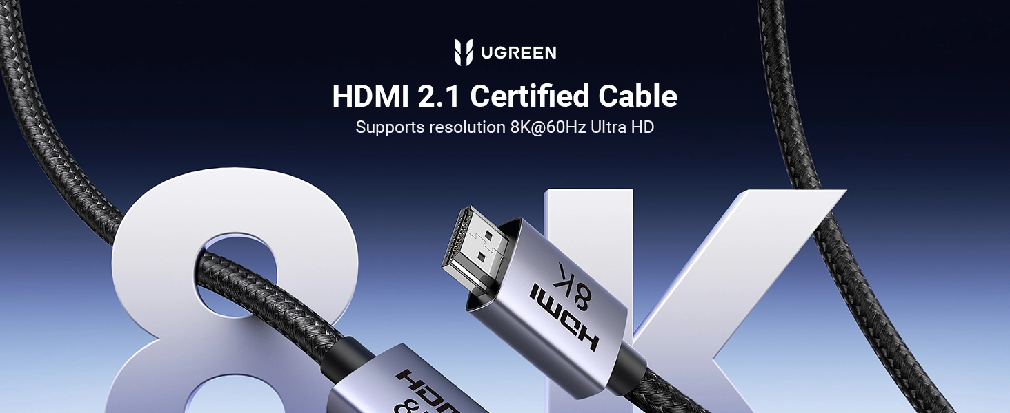UGREEN 25914 HDMI to HDMI 8K Braided Cable 10M Black