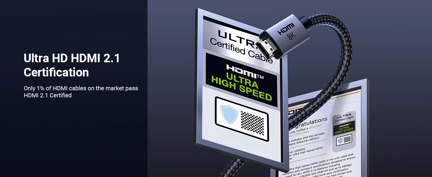 UGREEN 25914 HDMI to HDMI 8K Braided Cable 10M Black