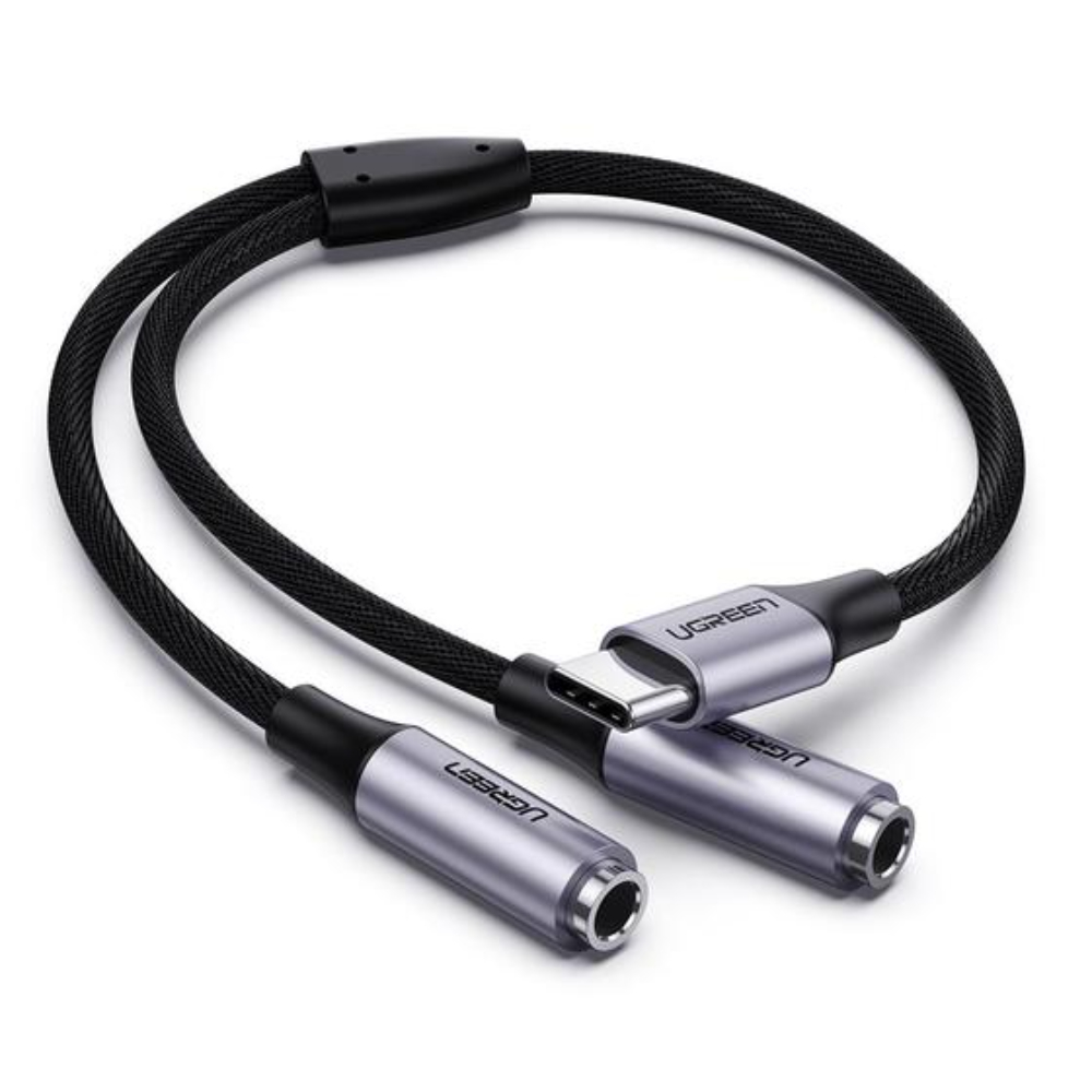UGREEN-30732-USB-TYPE-C-TO-35MM-2-FEMALE-AUDIO-CABLE1 - One Chip Computers
