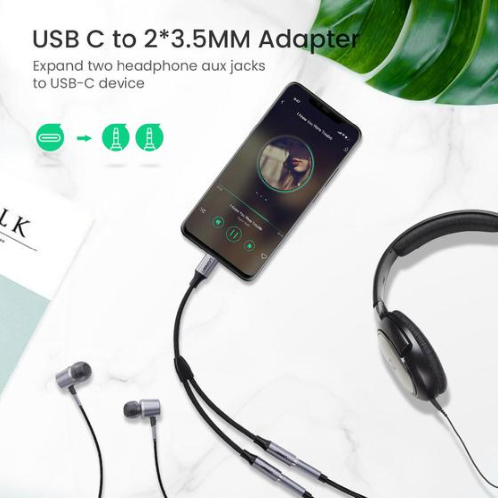 UGREEN-30732-USB-TYPE-C-TO-35MM-2-FEMALE-AUDIO-CABLE3 - One Chip Computers