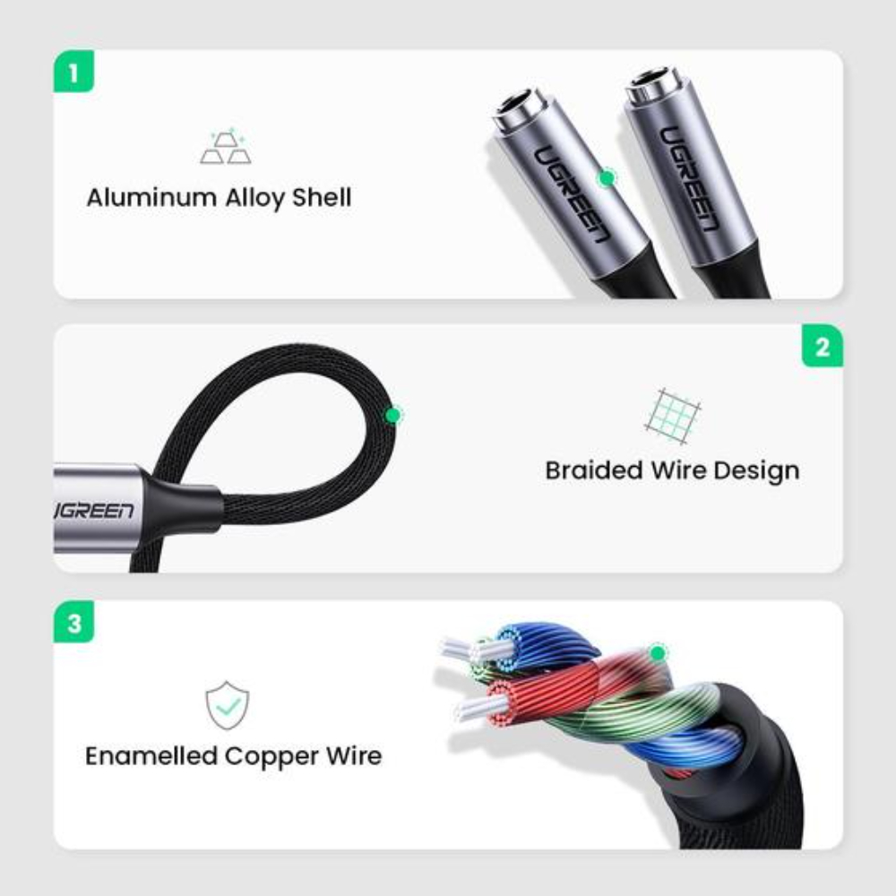 UGREEN-30732-USB-TYPE-C-TO-35MM-2-FEMALE-AUDIO-CABLE5 - One Chip Computers