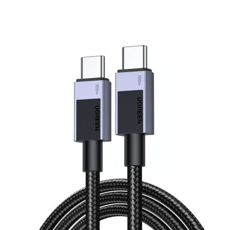 UGREEN 45064 USB-C TO USB-C PD FAST CHARGING CABLE 100W 2M BRAIDED SPACE GRAY