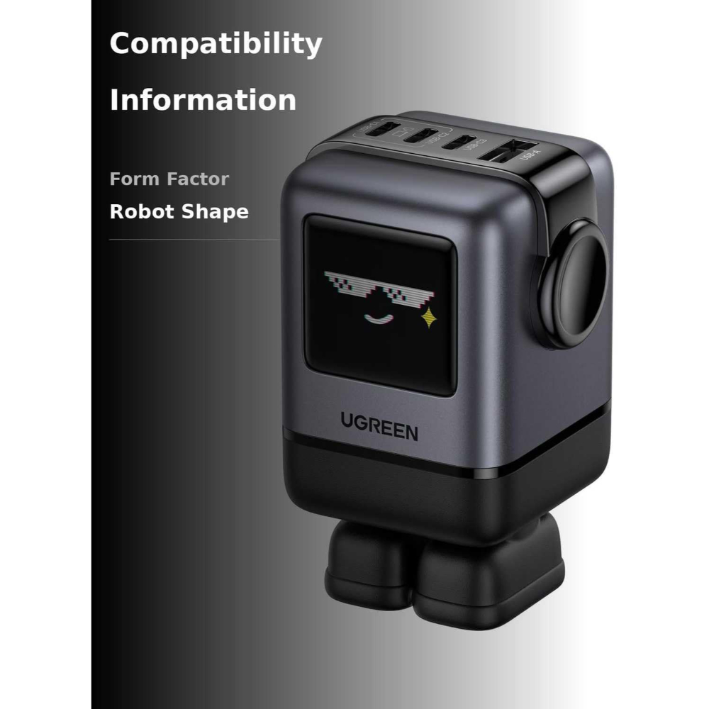 UGREEN-45514-Uno-100W-4-Port-Robot-GaN-Fast-Charger-03 - One Chip Computers