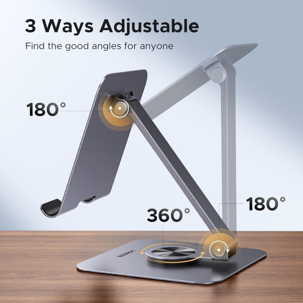 UGREEN-45860-Aluminum-360-Rotating-Tablet-Stand-Holder-03 - One Chip Computers