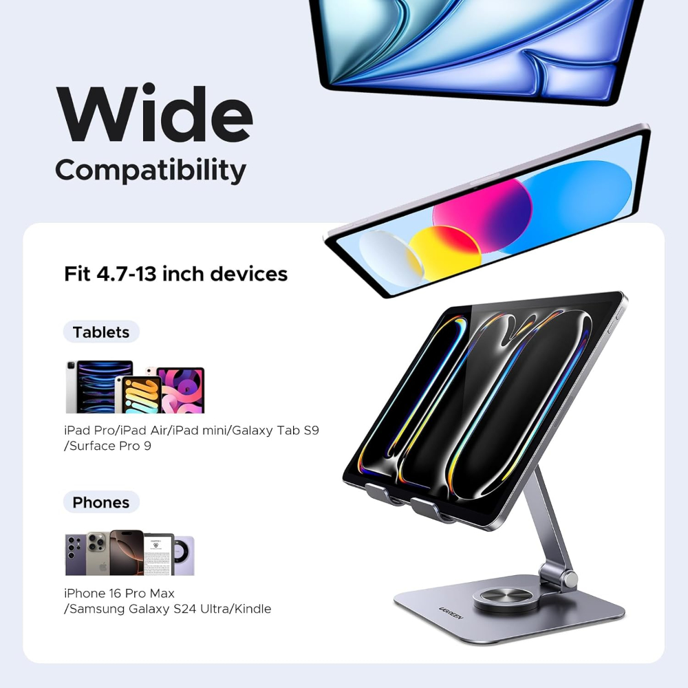 UGREEN-45860-Aluminum-360-Rotating-Tablet-Stand-Holder-07 - One Chip Computers