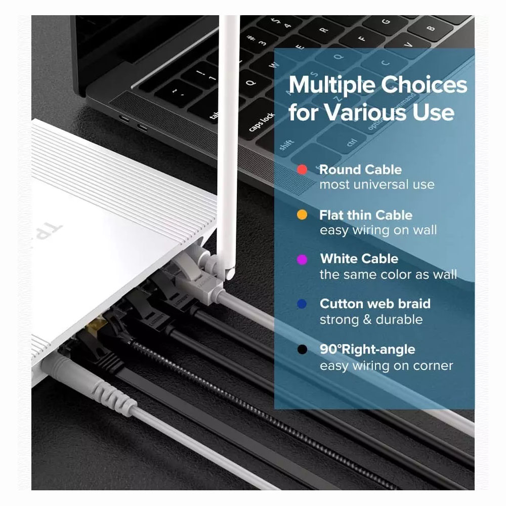 UGREEN-50184-CAT6-UTP-LAN-CABLE-FLAT-1M4 - One Chip Computers