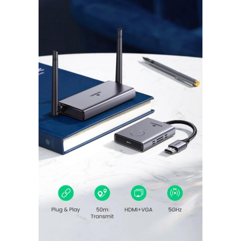 UGREEN-50633-WIRELESS-HDMI-EXTENDER-TX-and-RX-50M2-1 - One Chip Computers