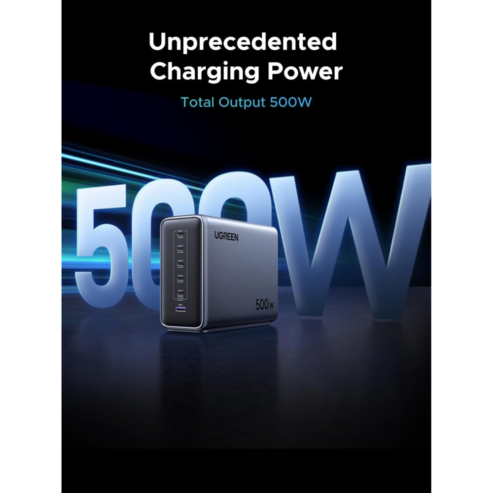 UGREEN-55549-Nexode-500W-GaN-Charging-Station-6-Port-02 - One Chip Computers