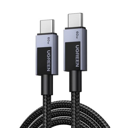 UGREEN 55775 USB-C TO USB-C PD FAST CHARGING CABLE 60W 2M BRAIDED GRAY