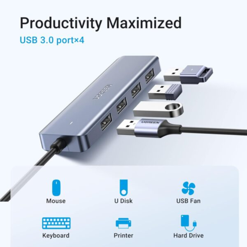 UGREEN-70336-USB-C-to-4-Ports-USB-30-Hub2-600x600 - One Chip Computers