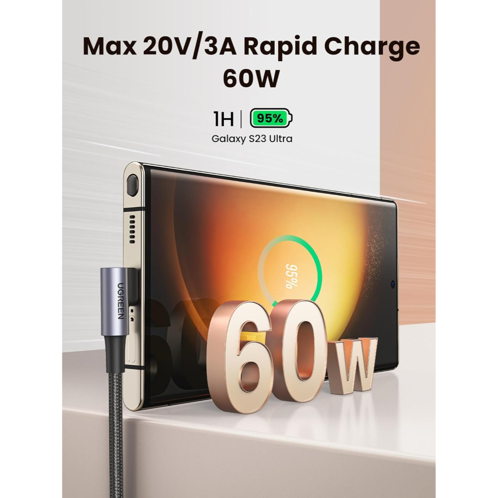 UGREEN-70531-Right-Angle-60W-USB-C-to-USB-C-Cable-2-Meter-03 - One Chip Computers