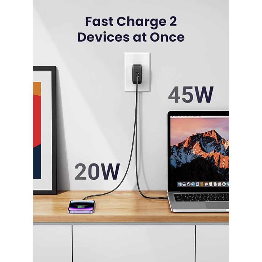 UGREEN-70866-PD-66W-GAN-FAST-CHARGER-2XC2 - One Chip Computers