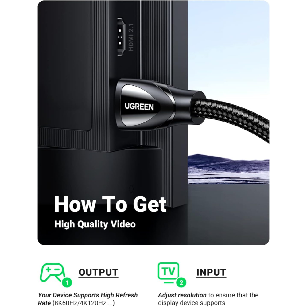 UGREEN-80401-8K-HDMI-to-HDMI-Braided-Cable-9 - One Chip Computers