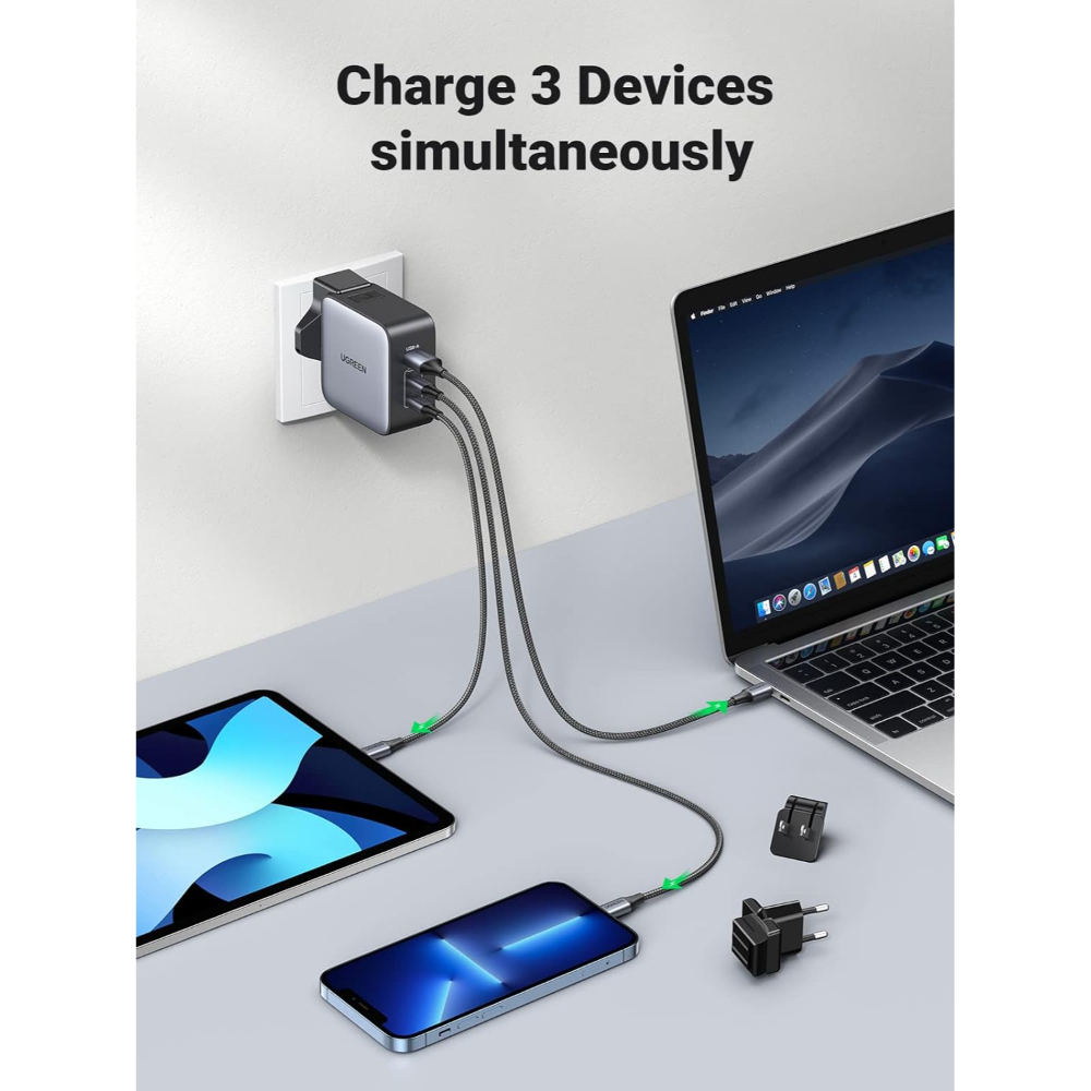 UGREEN-90409-65W-Nexode-3-Ports-Travel-Charger-GaN-Fast-04 - One Chip Computers