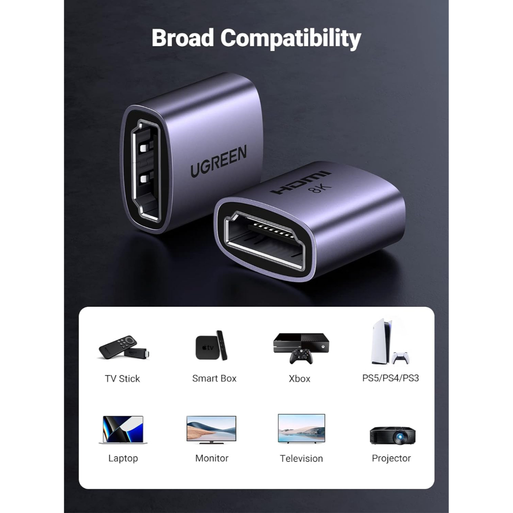 UGREEN-90592-HDMI-21-Coupler-8K-HDMI-Extension-Female-to-Female6 - One Chip Computers