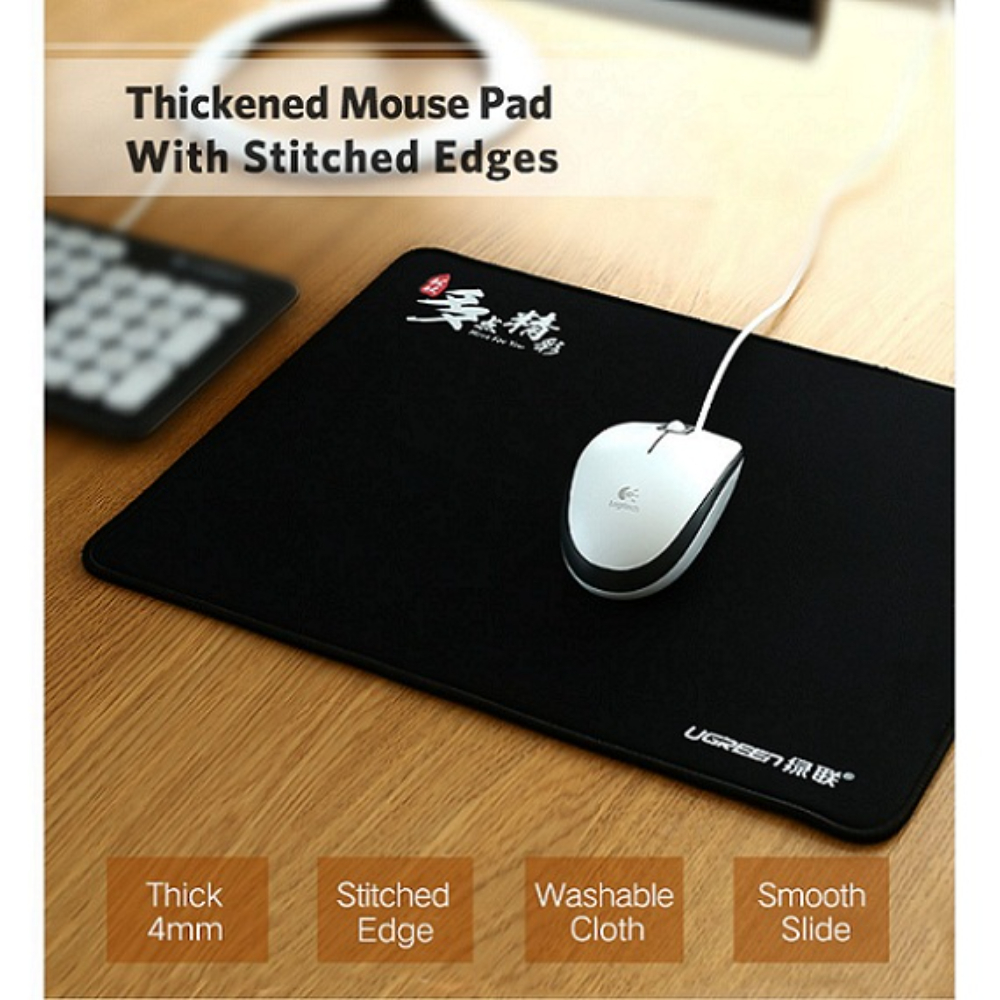 Ugreen-40405-Large-Gaming-Mouse-Pad-Black - One Chip Computers