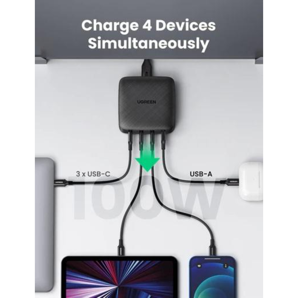 Ugreen-70870-100W-USB-C-Desktop-Charger-4-Ports-3 - One Chip Computers