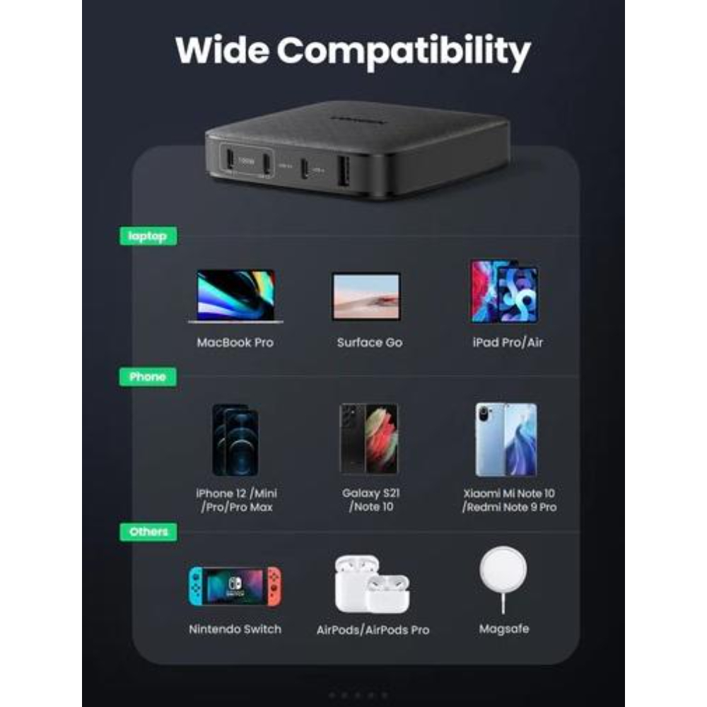 Ugreen-70870-100W-USB-C-Desktop-Charger-4-Ports-5 - One Chip Computers
