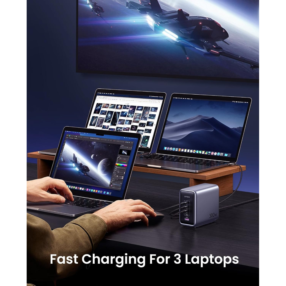 Ugreen-90872-Nexode-300W-USB-C-GaN-Charger-5-Ports-Desktop-Charger55 - One Chip Computers
