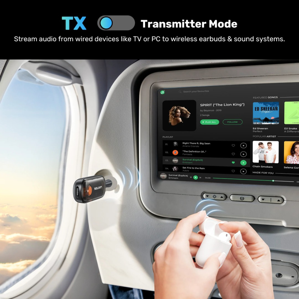 UNITEK-B1111A01-2-in-1-Bluetooth-Transmitter-Receiver-Bluetooth-53-04 - One Chip Computers