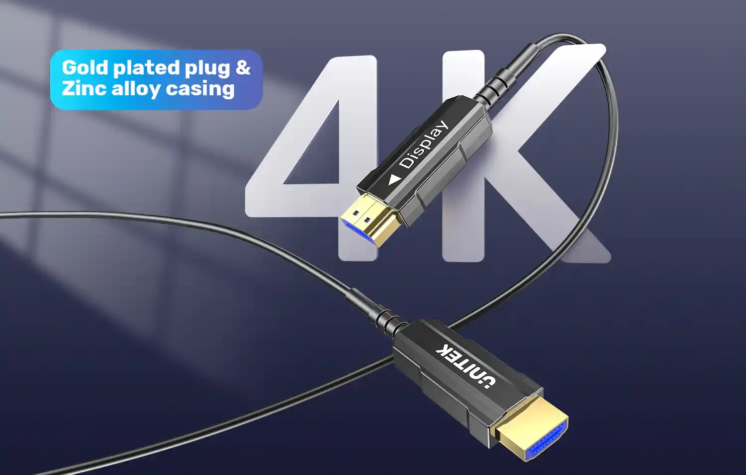 UNITEK C11072BK Fiber Optic HDMI Cable 4K@60Hz