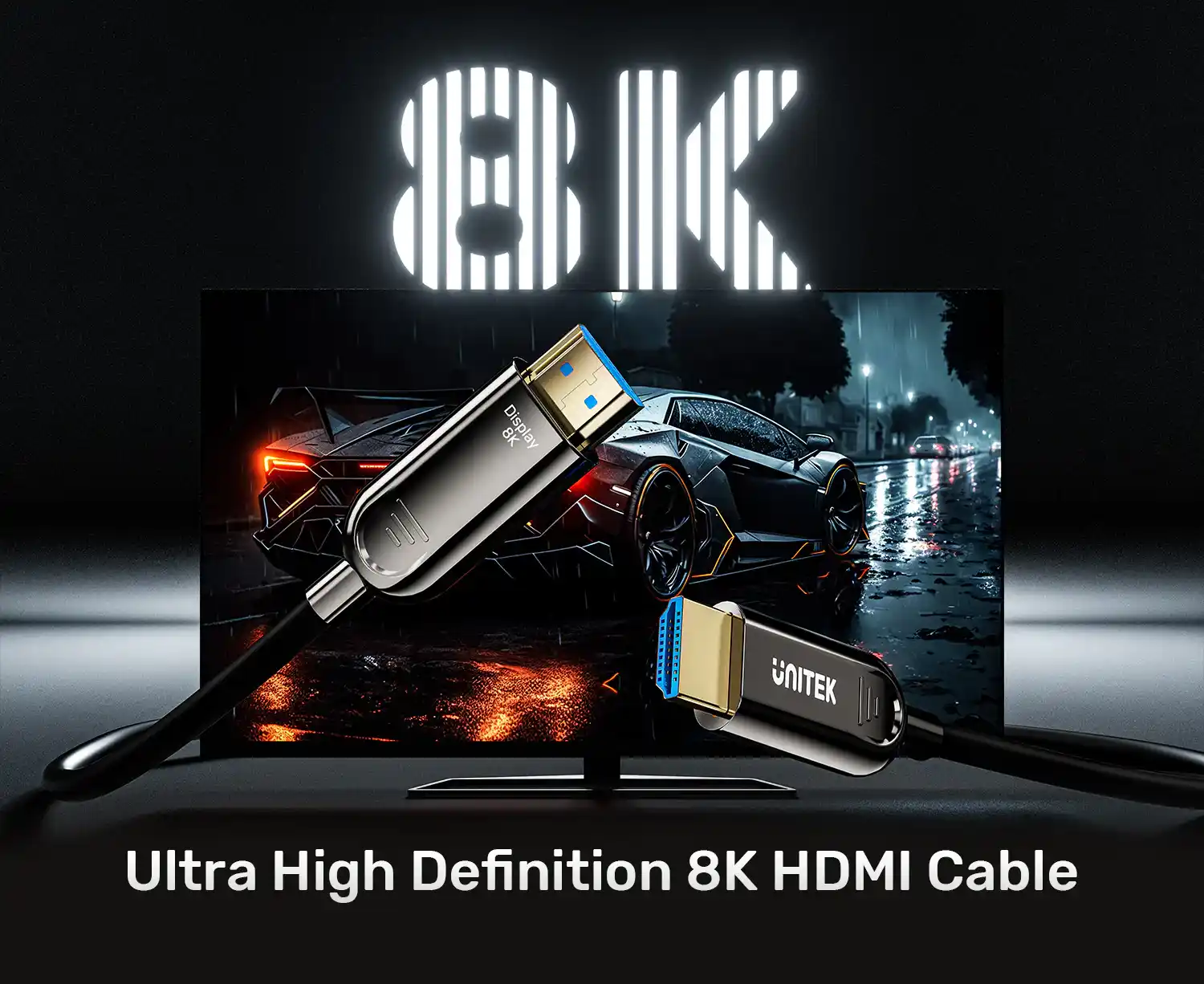 UNITEK C11085GY01 10M Fiber Optic HDMI Cable supports 8K@60Hz