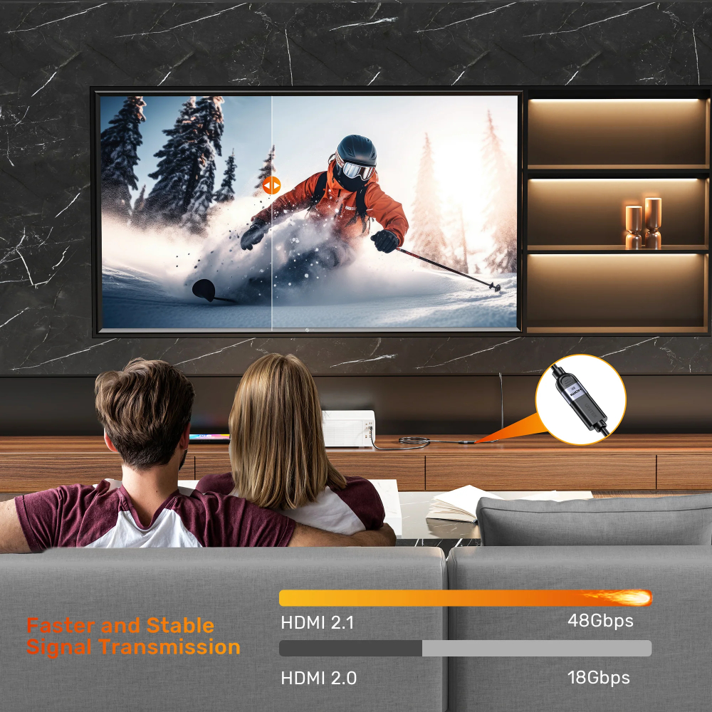 UNITEK-C11091AGY01-1M-Ultra-Stream-8K60Hz-HDMI-Extension-Cable-05 - One Chip Computers