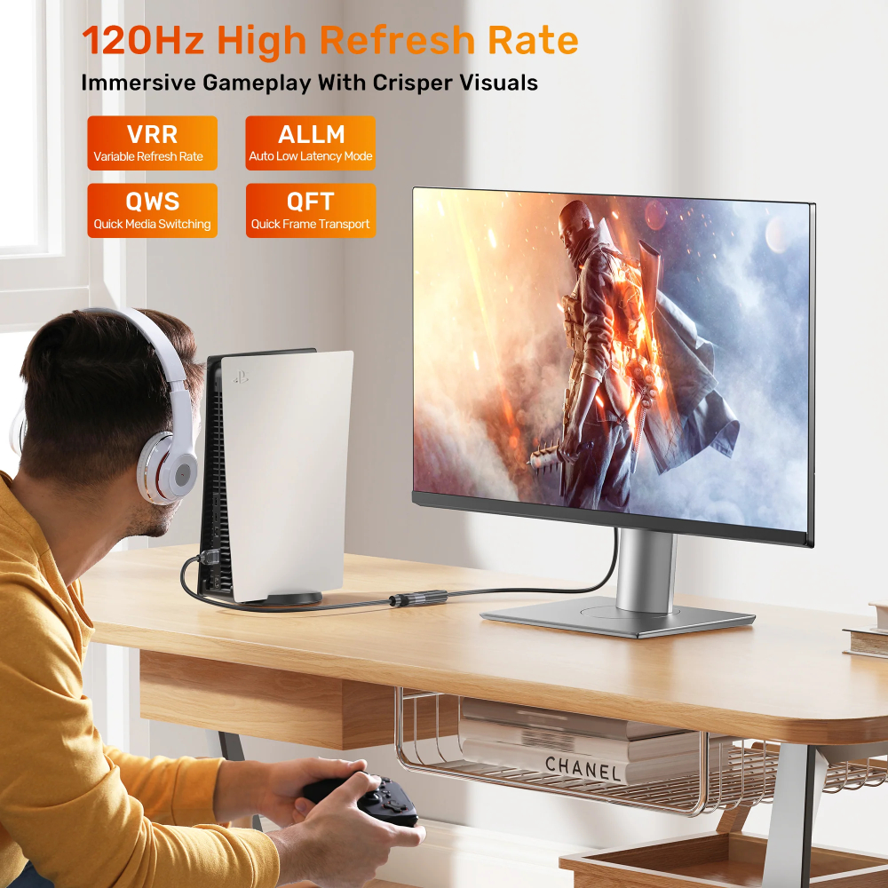 UNITEK-C11091AGY01-1M-Ultra-Stream-8K60Hz-HDMI-Extension-Cable-06 - One Chip Computers