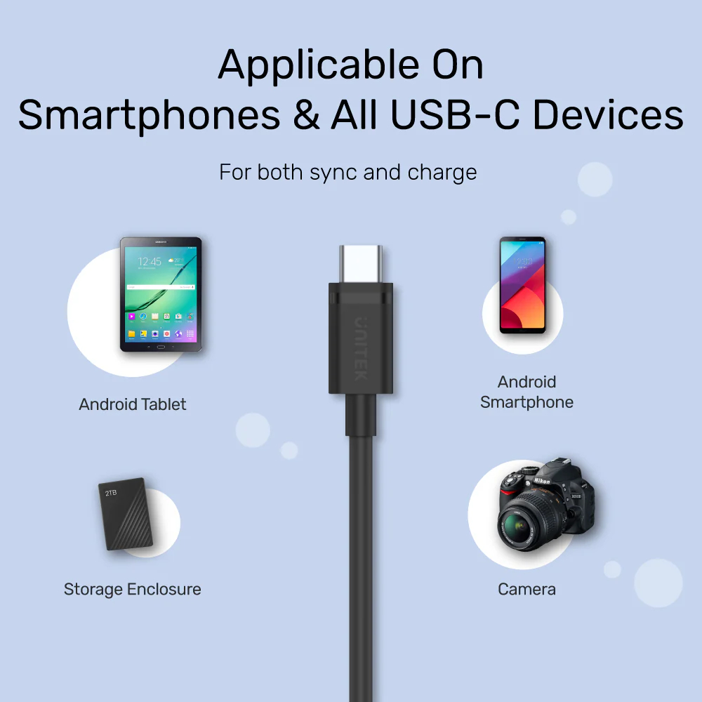 UNITEK-C14103BK-USB-30-to-USB-C-Charging-Cable-15-Meter-05 - One Chip Computers