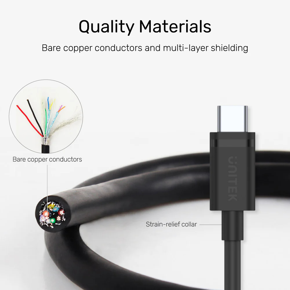 UNITEK-C14103BK-USB-30-to-USB-C-Charging-Cable-15-Meter-06 - One Chip Computers