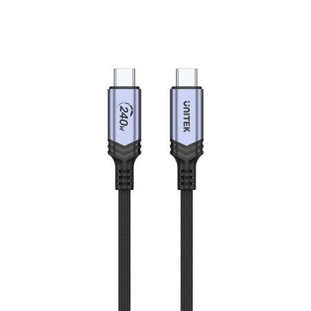 UNITEK C14110GY-2M USB-C TO USB-C PD 3.1 FAST CHARGING CABLE 2M 240W BRAIDED
