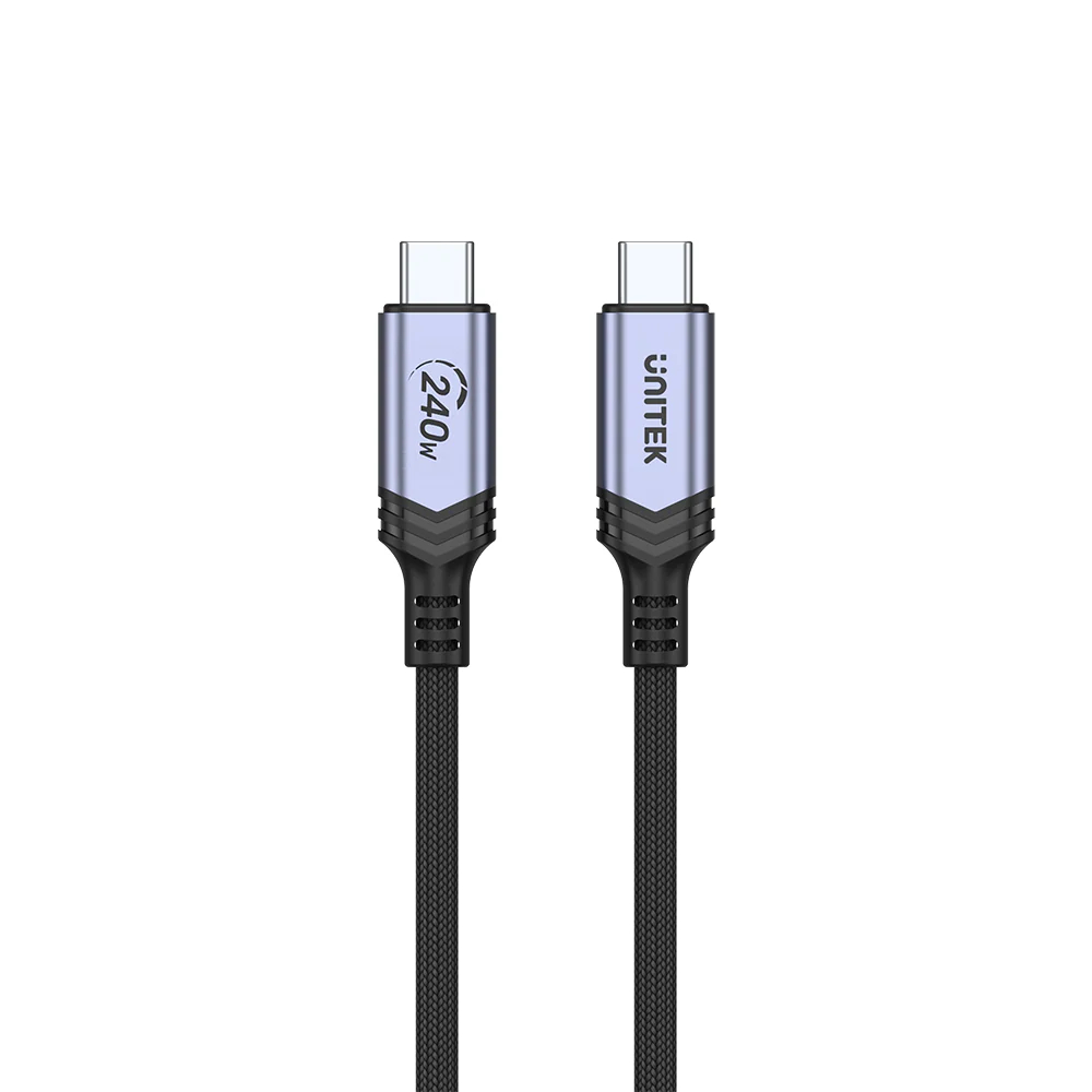 UNITEK-C14110GY-2M-240W-USB-C-to-USB-C-PD-31-Fast-Charging-Cable-03 - One Chip Computers