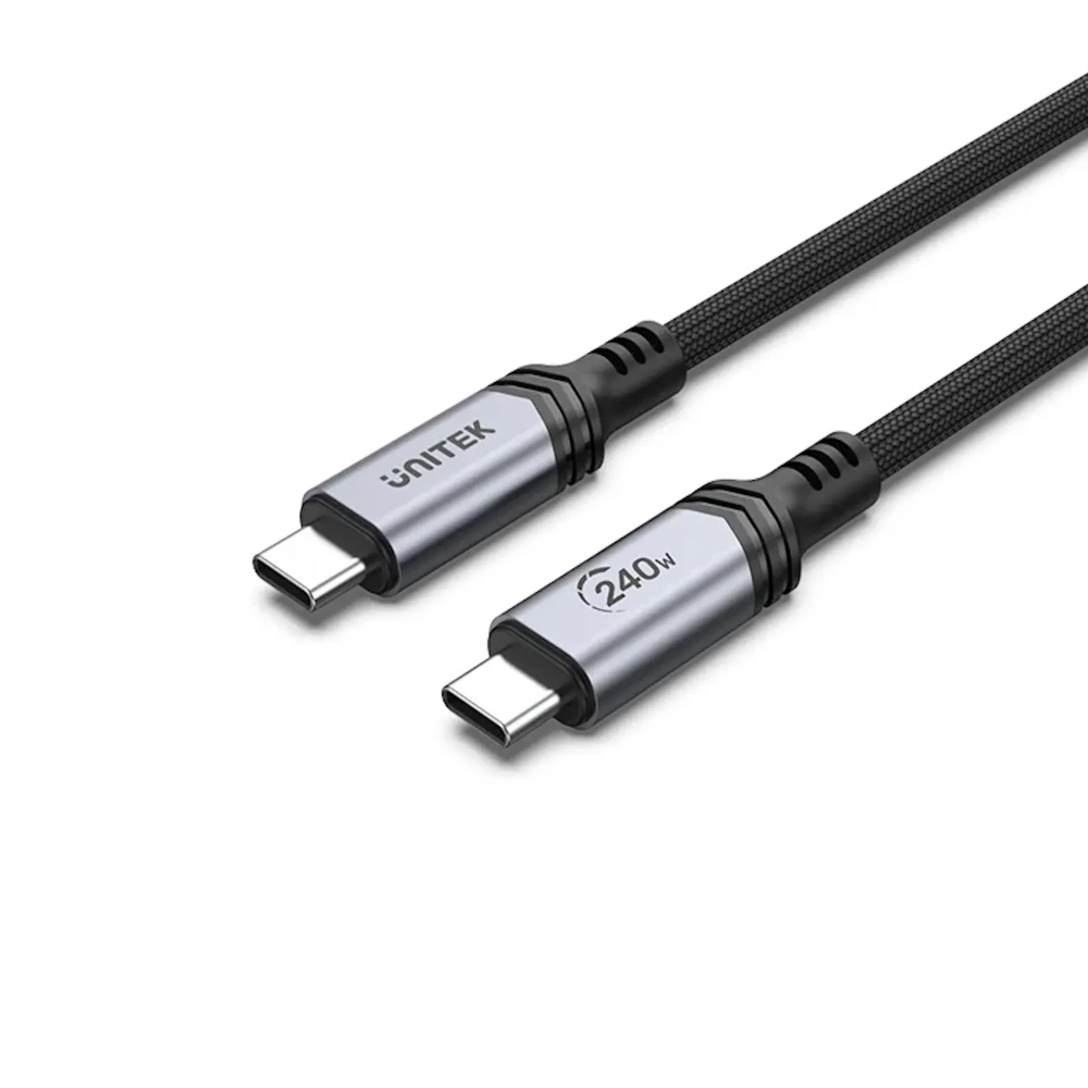 UNITEK-C14110GY-2M-240W-USB-C-to-USB-C-PD-31-Fast-Charging-Cable - One Chip Computers