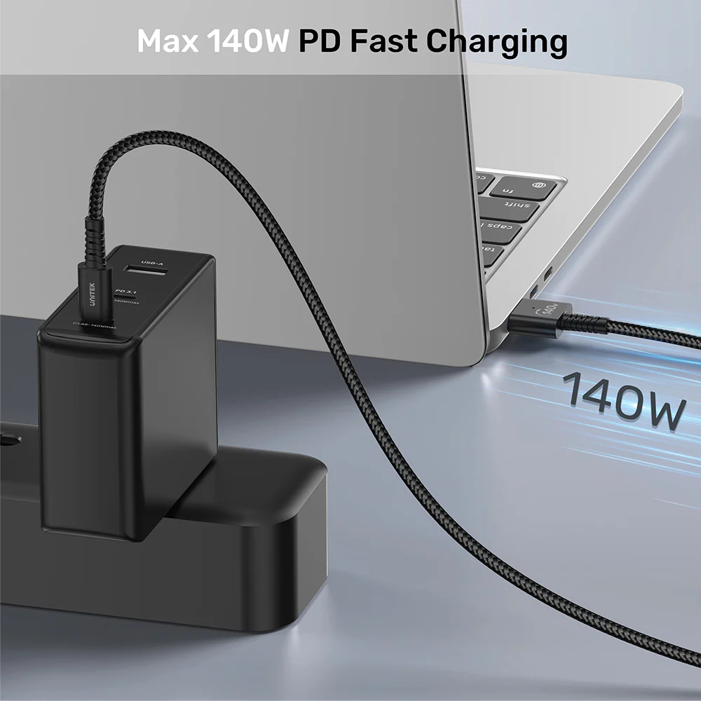 UNITEK-C14121BK-2M-USB-C-to-Magnetic-3-Charging-Cable-2-Meter-140W-05 - One Chip Computers