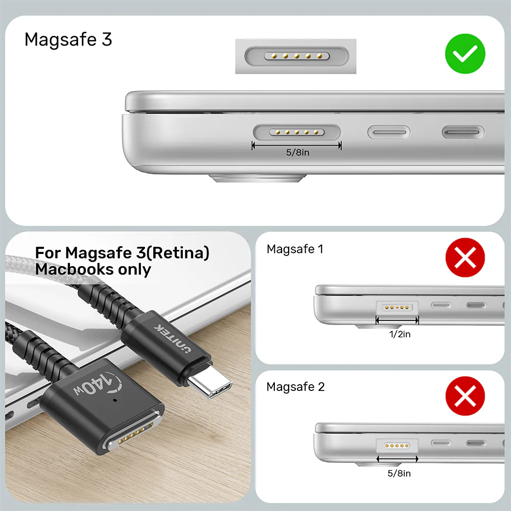 UNITEK-C14121BK-2M-USB-C-to-Magnetic-3-Charging-Cable-2-Meter-140W-09 - One Chip Computers