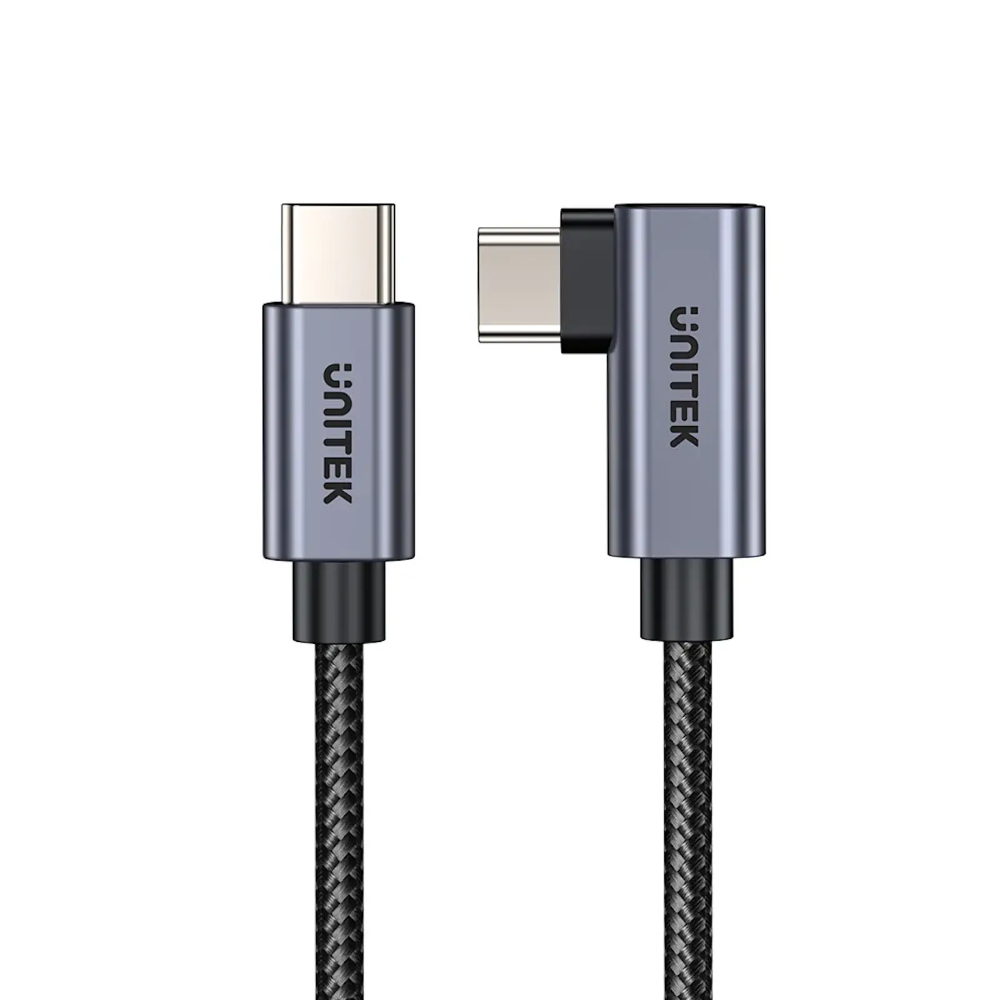 UNITEK-C14123BK-05M-90-Degree-USB-C-to-C-100W-Fast-Charging-Cable - One Chip Computers