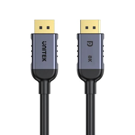 UNITEK C1628GY01 DISPLAY PORT 1.4 MALE TO MALE CABLE 8K@60HZ 32.4GBPS