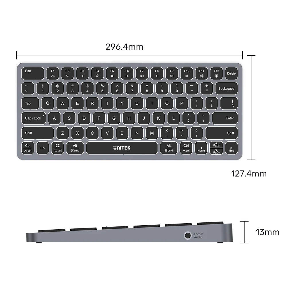 UNITEK-D1092A-Keyboard-with-9-in-1-USB-C-Hub-06 - One Chip Computers